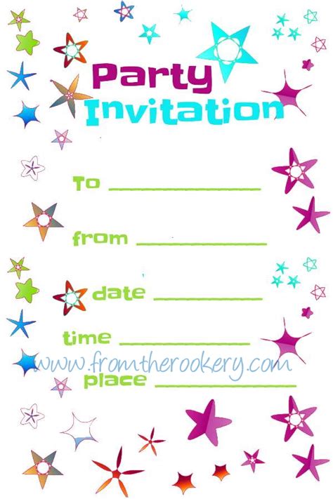 free printable invitations templates